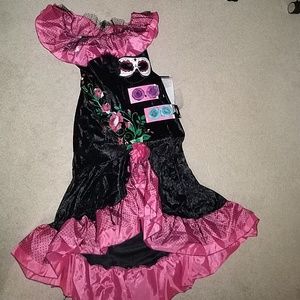 Adult Flamenco costume, mask, 4 hairclips